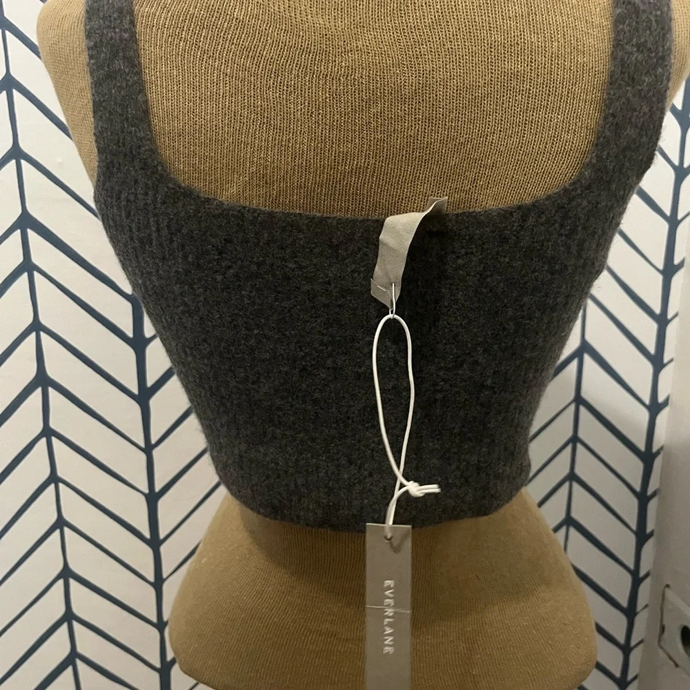 Everlane Charcoal Knit Crop Top - Picture 4 of 6